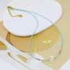 Korean Minimalist Zircon & Crystal Clavicle Necklace with Amethyst & Citrine