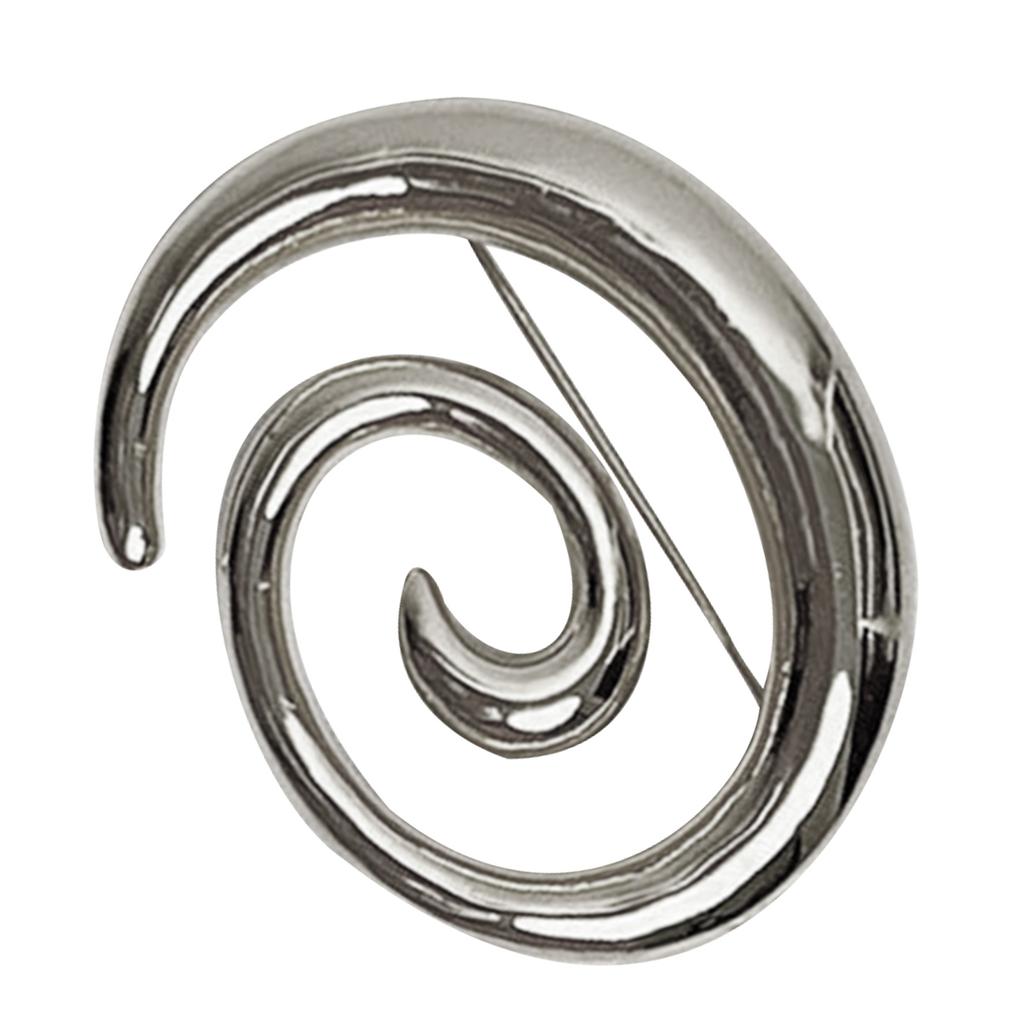 Lightweight Alloy Vortex Shaped Brooch Elegant Lapel Pin Eye Catching Vortex Shaped Brooch Pin for Daily Wear Parties