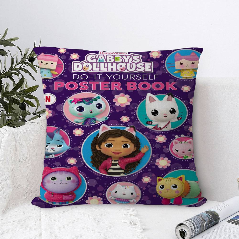 

G-Gabbys D-Dollhouse Cushion Cover Pillowcase Upholstery Sofa Throw Pillow Home Decor Pillowcas 12x12Inch