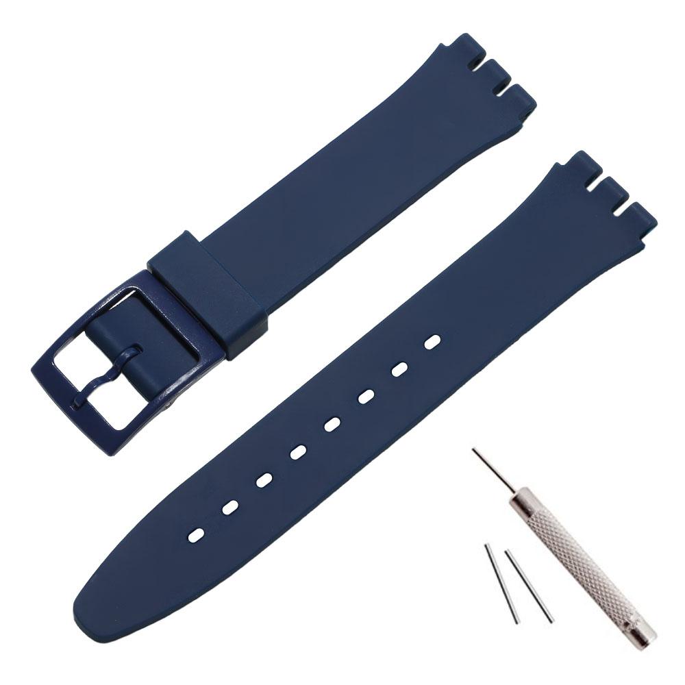 Silikonowy Pasek do Zegarka 16mm 17mm 19mm 20mm dla Swatch Kolorowy Pasek Sportowy Gumowy Zamienny Pasek na Nadgarstek Bransoletka Akcesoria do Zegarka
