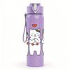 1PC Three Love Heart Cats Cartoon 750ml Color Plastic Sports Water Bottle Leakproof Flip Straw Lid Suitable for Sports Office Home Use