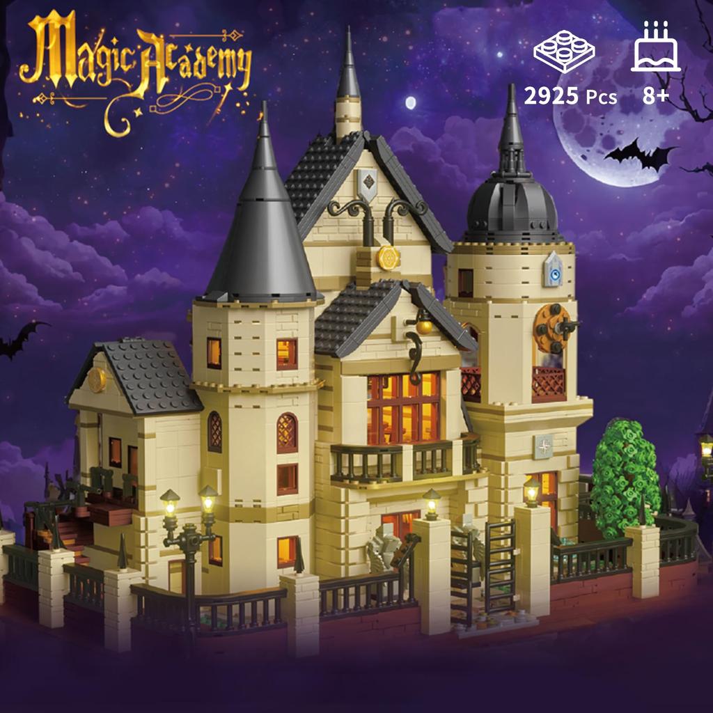 Oichy Mini Blocks Magic Castle Building Kit DIY Assembly Set ABS Brick Toy Adults Kids Creative Gift Home Decor