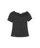 MISEKI SEOUL Sheer Shirring Layered Top Charcoal