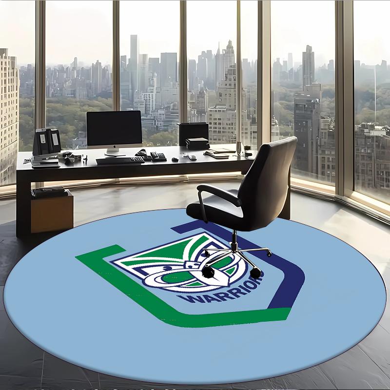 New Zealand Warriors (14) Round Office Rug Decorative Floor Rug for Office Bedroom Living Room and Home Space