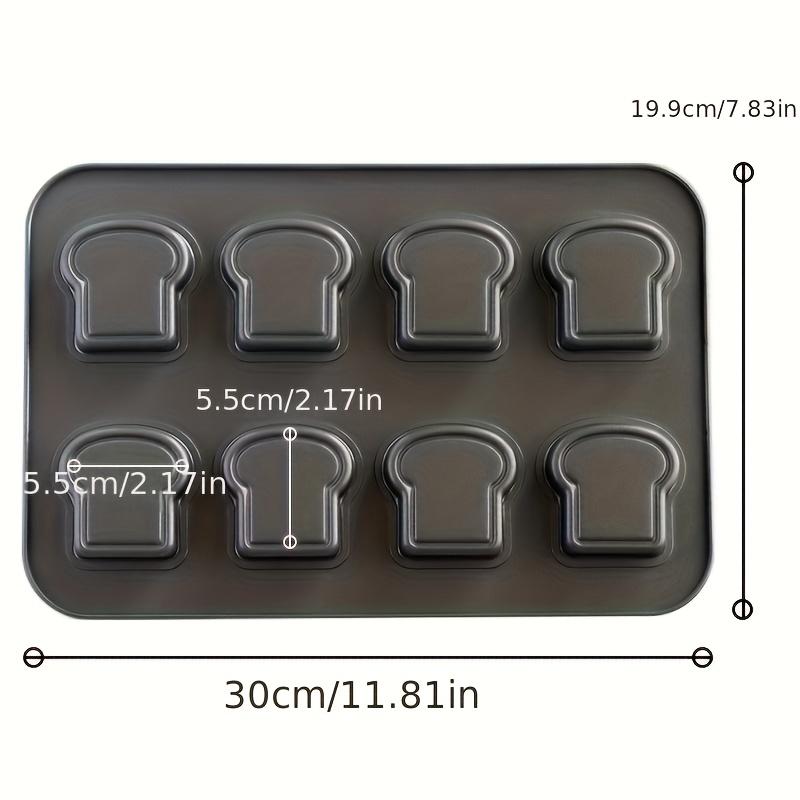 

Форма для мини-тостового хлеба с 8 ячейками из углеродистой стали, антипригарная форма для выпечки в духовке, идеально подходит для Рождества, Дня святого Валентина, Дня благодарения, Дня матери, Дня отца 1pc