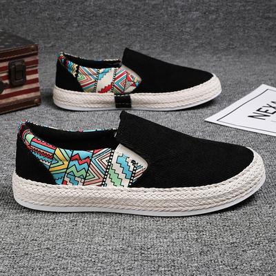Heren Canvas Casual Schoenen Instappers Heren Gevulkaniseerde Schoenen Antislip Modieuze Vissersschoenen Comfortabele Zapatos Para Hombres