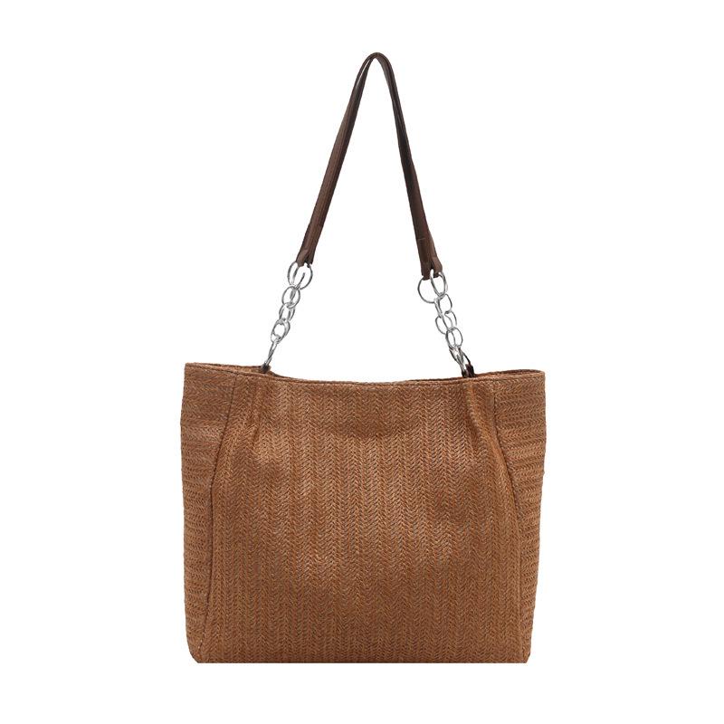 Gewebte Stroh-Tragetasche - Große Kapazität Einzel-Schultertasche für Lässige Sommer 2025 Mode