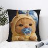 Funny Baby Aliens Cat Pillowcases Vintage Pillow Case For Wedding Party Home Decor Soft Pillow Cover