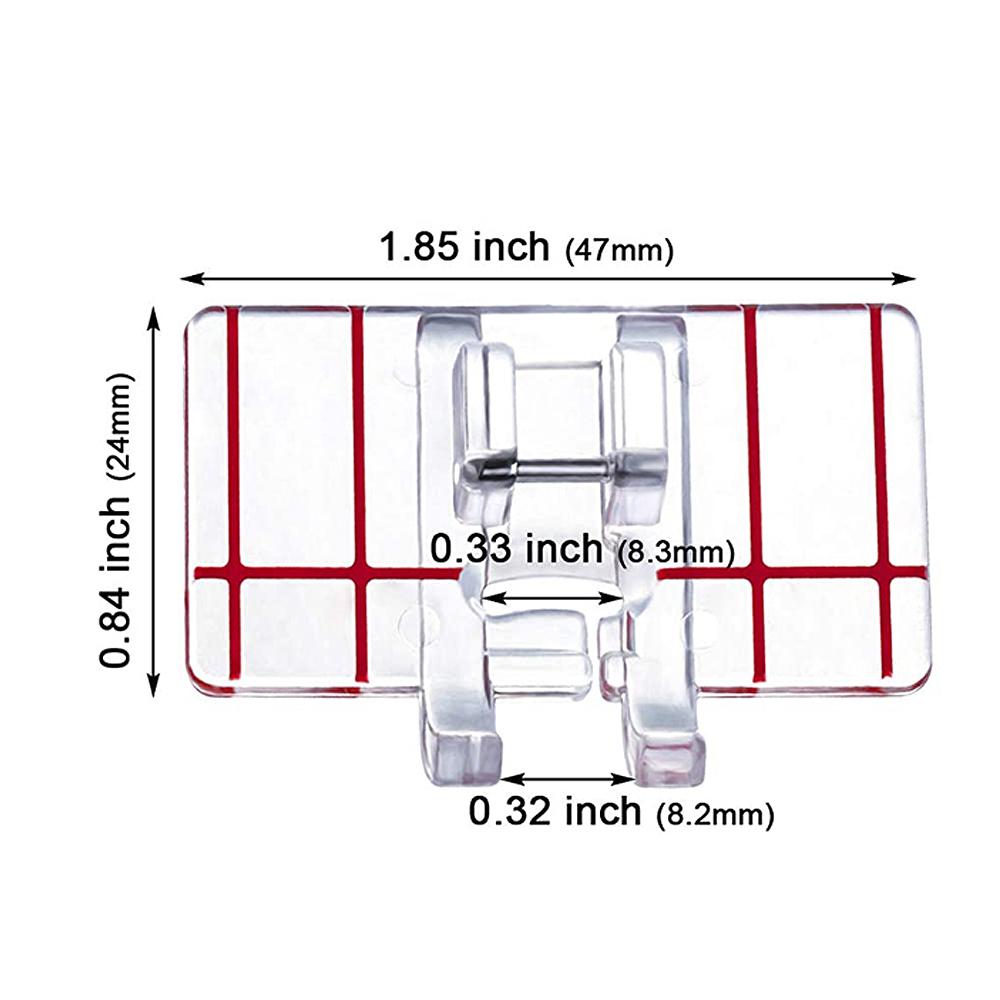 Kunststoff Parallelstich Nähfuß Nähmaschinenzubehör für Janome SINGER JUKI Brother Haushalts-Elektrik