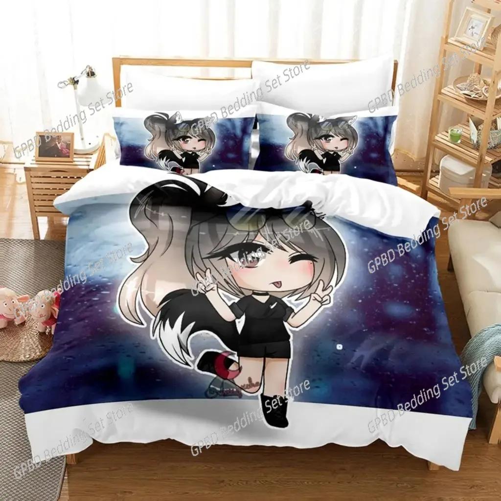 

3D Print Anime Kawaii The Gacha Girl Bedding Set Bedroom Soft Modern Bedspreads Comefortable Duvet Cover Quilt Cover Pillowcase 70x133cm 3pcs