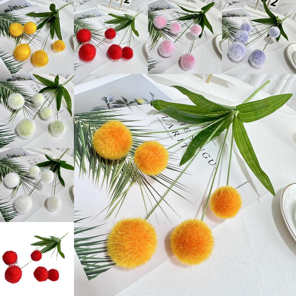 Ball Flower Wedding With Soft Flocking For Photography Studio And Home Decor Use