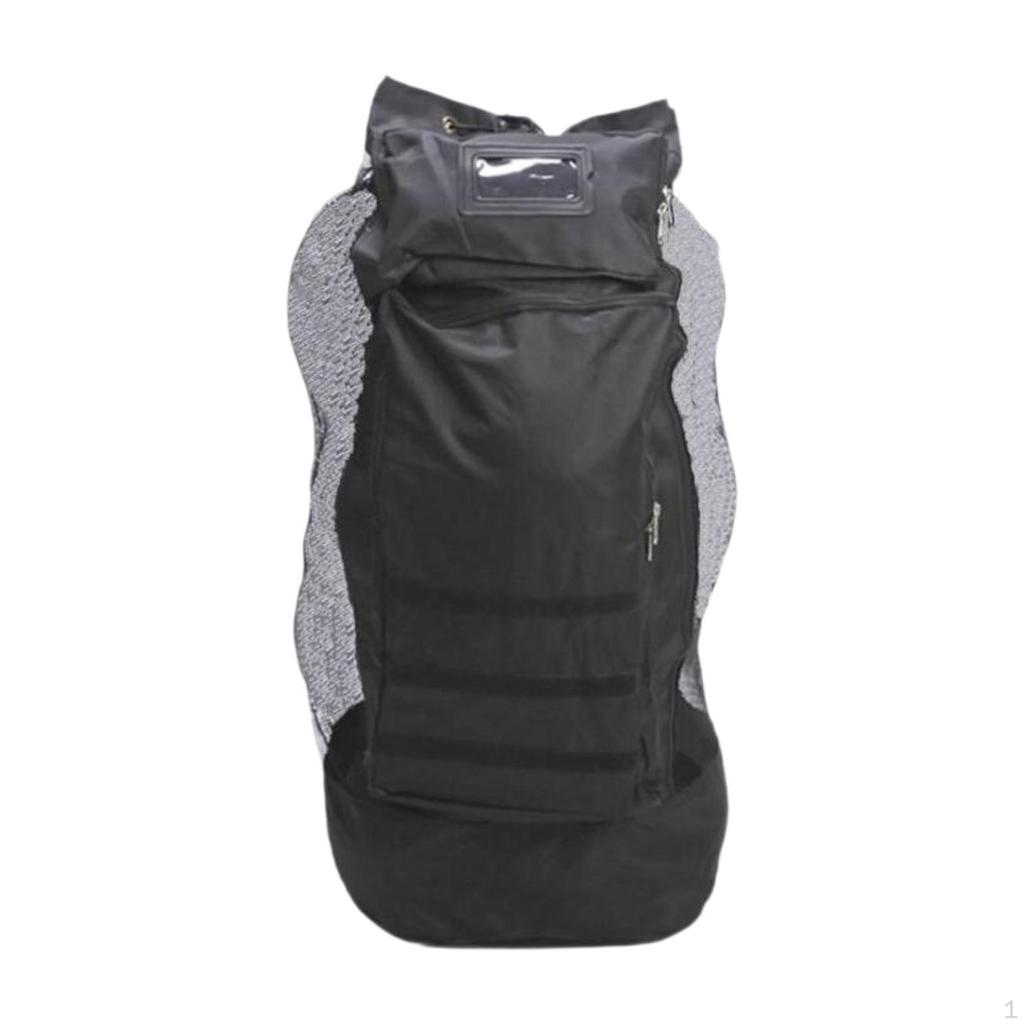 Sports Ball Bag Basketball Backpack with Front Pockets, Large Capacity Mesh Drawstring Sport