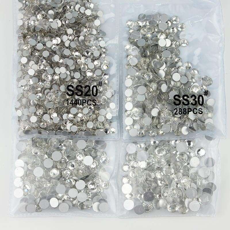 Flat Back Rhinestones, Mixed Sizes Glass Crystal Flat Back Nail Rhinestones, Small Rhinestones For Crafts Nail Face Clothes Shoes