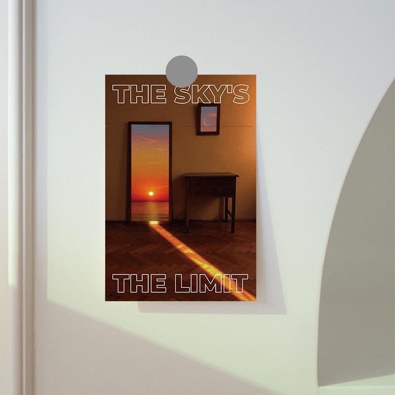 10 Sunset Landscape Postcards: Light and Shadow Wall Decor