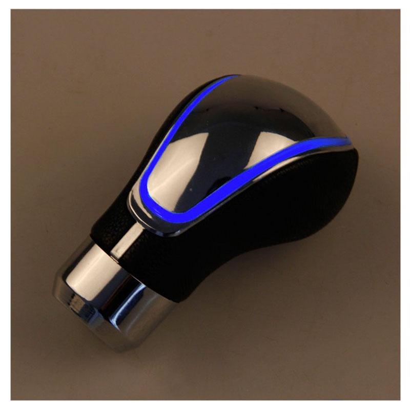 Versatile And Ergonomic Pu Leather Shift Gear Lever Knob With Luminous Touch Activated Features