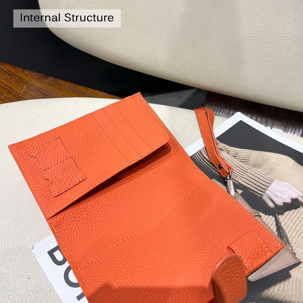 2025 Genuine Leather Women Wallets With Leather Hanging String First Layer Of Cowhide Passport Cards Holder Portable Short Purse