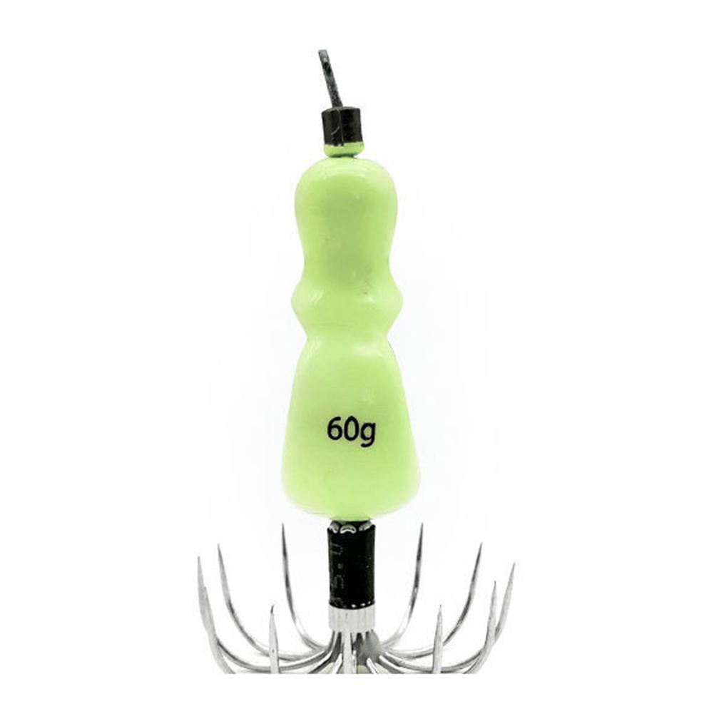 Luminous Squid Fishing Hook Jig Hooks 12 Hook Colorful Sea Fishing Cuttlefish Fishing Lure Fishhook