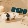T Shaped Bracelet & Bangle Display Rack Wooden Base PU Leather Velvet 1PC for Watch Jewelry Retail Display Gift for Sellers