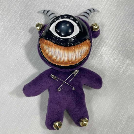 Gothic Halloween Keychain Handcrafted Punk Rock Keychain with Weird Horror Doll Design Backpack Accessories