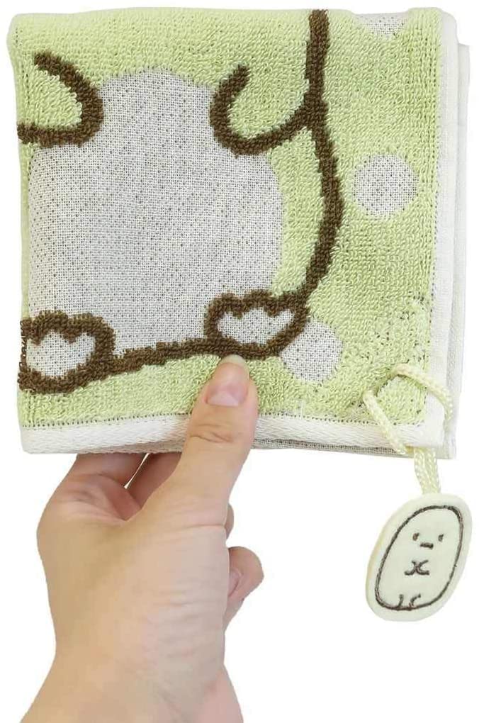 Marushin Sumikkogurashi Jacquard Handkerchief Towel Set of 3 Designs Bear and Furoshiki Cat and Zasso Penguin and Tapioca (Mini Towel) [Polar (Pink),