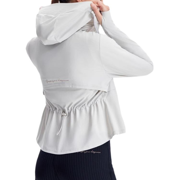 FILA Lightweight Breathable Sun Protection Jacket Women outerwear Cloud-Mushroom-Gray A51W421505AGY