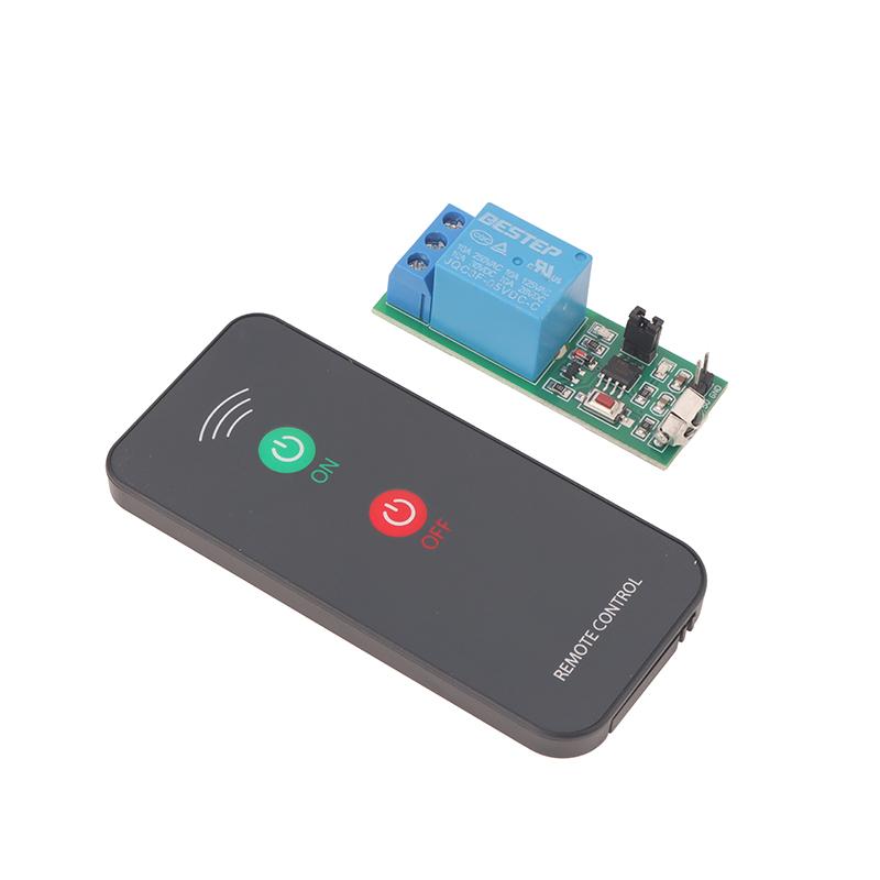 Placa Módulo Driver de Relé Interruptor de Acionamento Receptor Infravermelho de 1 Canal 5V + Controle Remoto Ativo