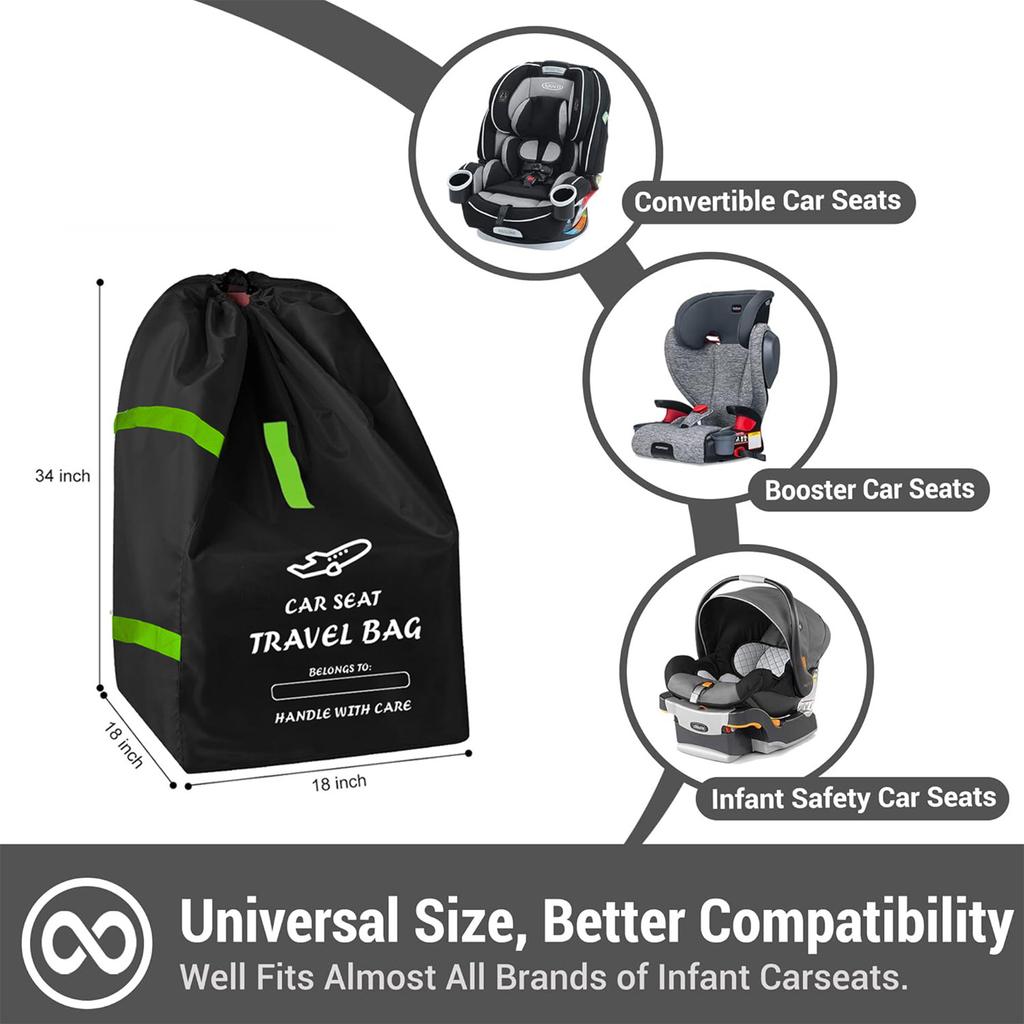 Strapazierfähigkeit Autositz Gate Check Hülle Für Cabrio-Booster-Sitze Reisetasche Kompakte Tragetasche und Griff
