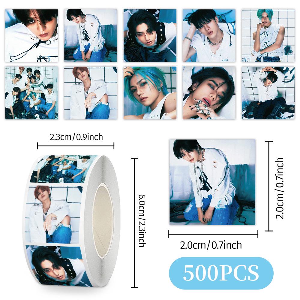 K-Pop Star Welliges Sticker-Set: Polaroid DIY Journal & Handyhülle Dekorationsband