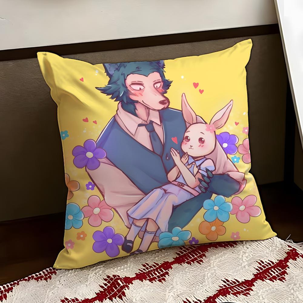 Cartoon BEASTARS Cushion Cover Reversible Soft Durable Pillow Cover Home  Car MultiScene Use for Daily Comfort