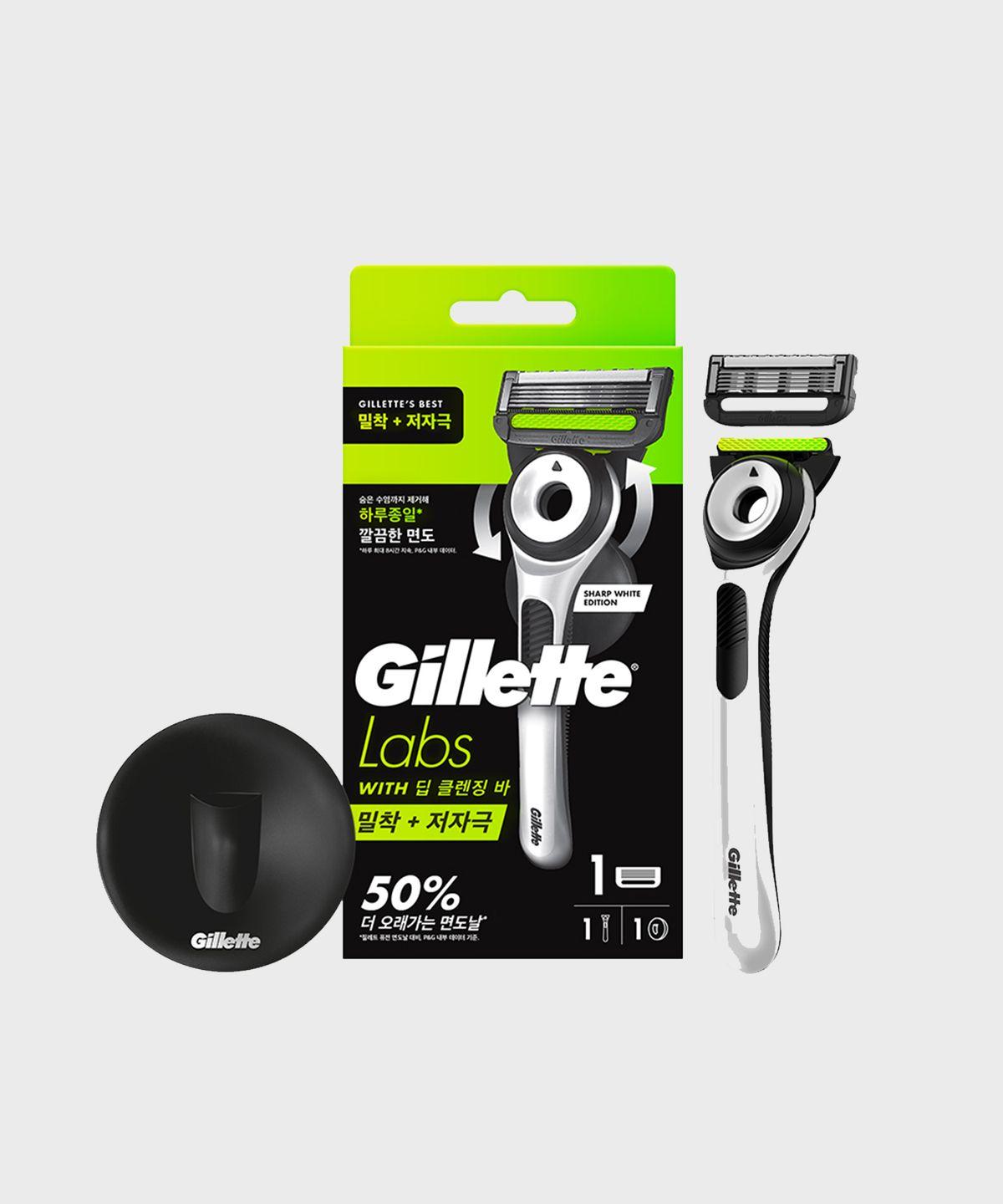 Gillette Labs Deep Cleansing Bar Razor Sharp White 1-pack Handle + 1-pack Blade + Hanger