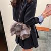 Podzimní a zimní nová vlasová taška dámská spona do vlasů z liščí srsti dámská taška s texturou ramenní crossbody oblačná taška trendy zahraniční obchod dámská taška
