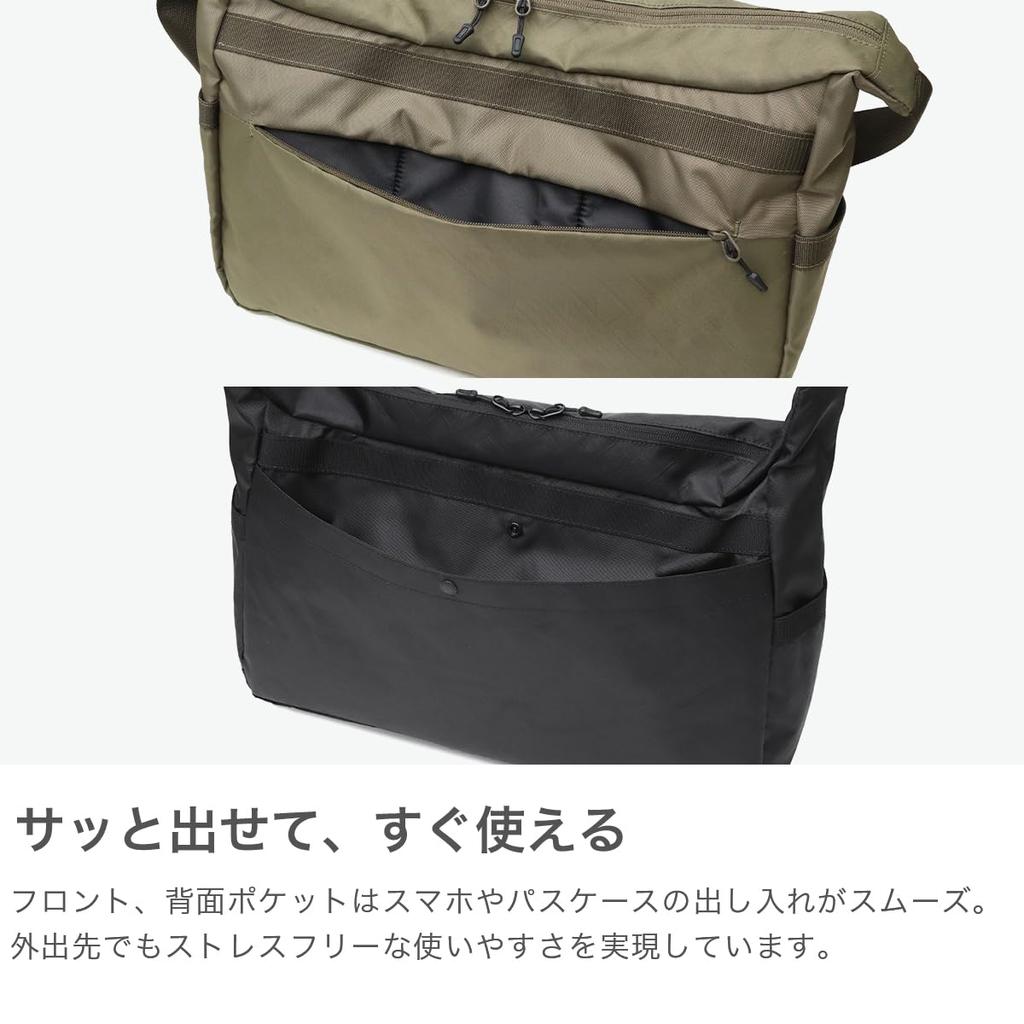 NANGA Ecopack UR Shoulder Bag, N25023N303Z, Black, Approx. 13L