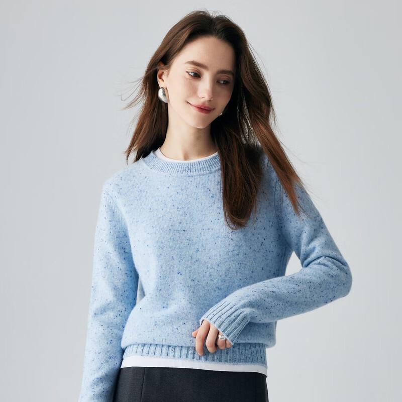 Paluo Women's 12-Gauge Pure Cashmere Round-Neck Sweater