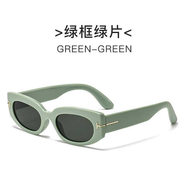 New Vintage Oval Sunglasses Woman Luxury Brand Small Rectangle Sun Glasses Female Small Ellipse Eyewear Uv400