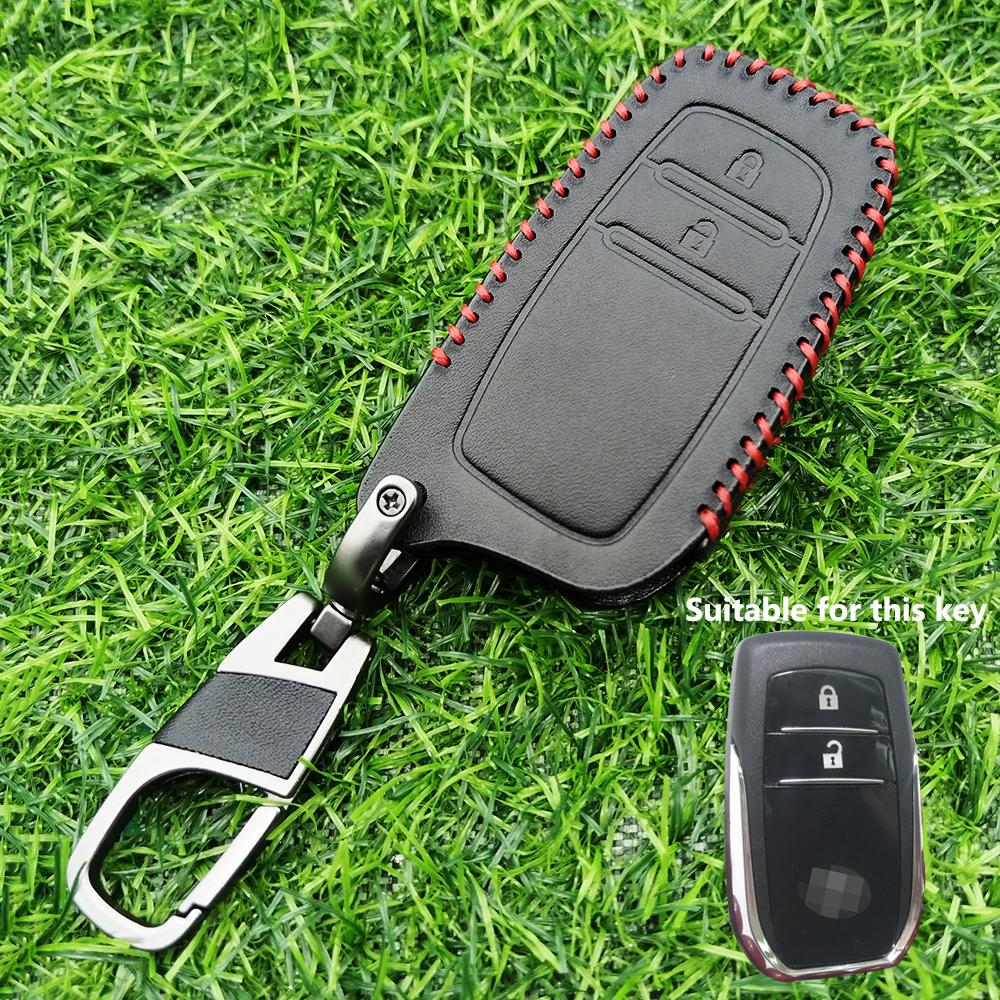 

Leather Car Key Case Cover For Toyota Corolla Se Camry 50 55 Tlc200 Yaris Land Cruiser Prado150 Rav4 Venza Sienna