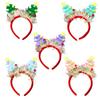 Versatile Christmas Tree Headband Fabric Christmas Celebration Headpieces Styling Accessory for School Event and Parties