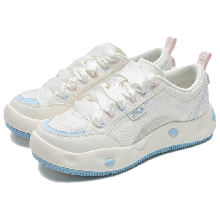FILA Cookies Ls Fashion Trendy Personality Bow Cute Comfortable Durable Low-Top Canvas Shoes Women sneaker White F12W522314FSW