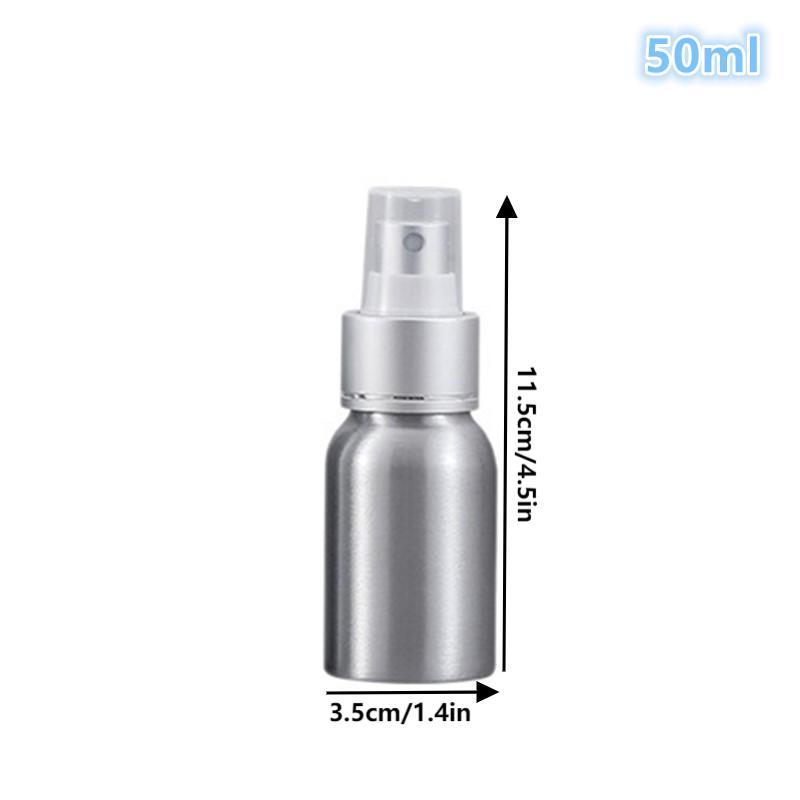 50/100/120/150/200/250Ml Empty Aluminum Spray Bottle Cosmetic Bottle Mini Metal Atomizer Bottles Travel Size For Cosmetics