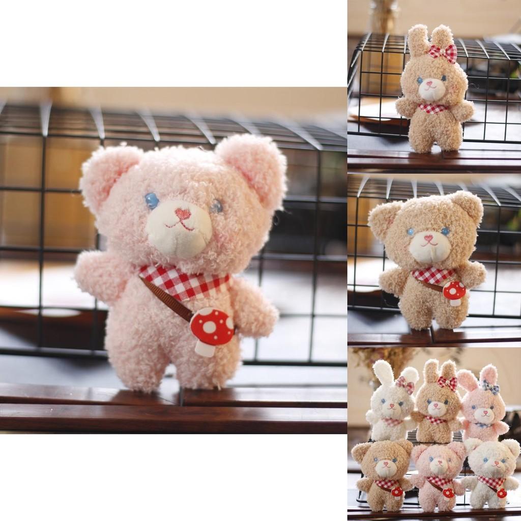 Adorable Plush Bear Keychain Soft Toy Cute Rabbit Backpack Pendant Wholesale