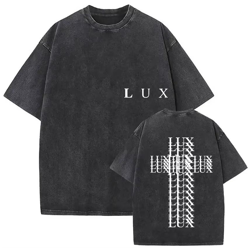 Vente Chaude Rosalia Lux Nouvel Album Impression Affiche T-shirt Hommes Femmes Vintage Coton Lavé Coupe Ample Décontracté Surdimensionné Streetwear Mode Harajuku Été Nouveau Tee