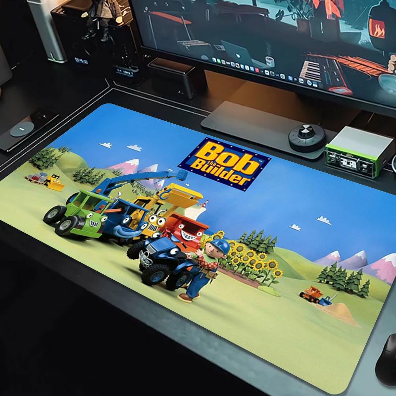 Bob The Builder anime Mouse Pad Large Gaming Table Cushion Non-slip Laptop Tablet Big Mousepad XXL Mat Mini PC Playmat With Lock edge_XIA