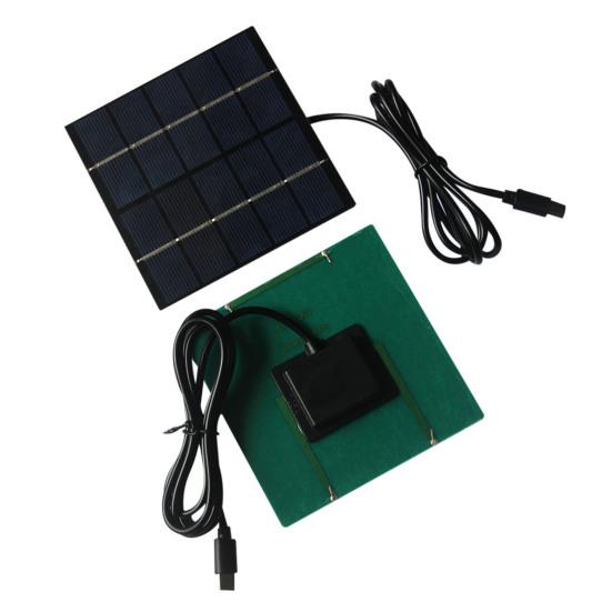 1.5W 5V Solar Panel Portable Lightweight Type-C Outdoor Camping Hiking Cycling Power Bank Mobile