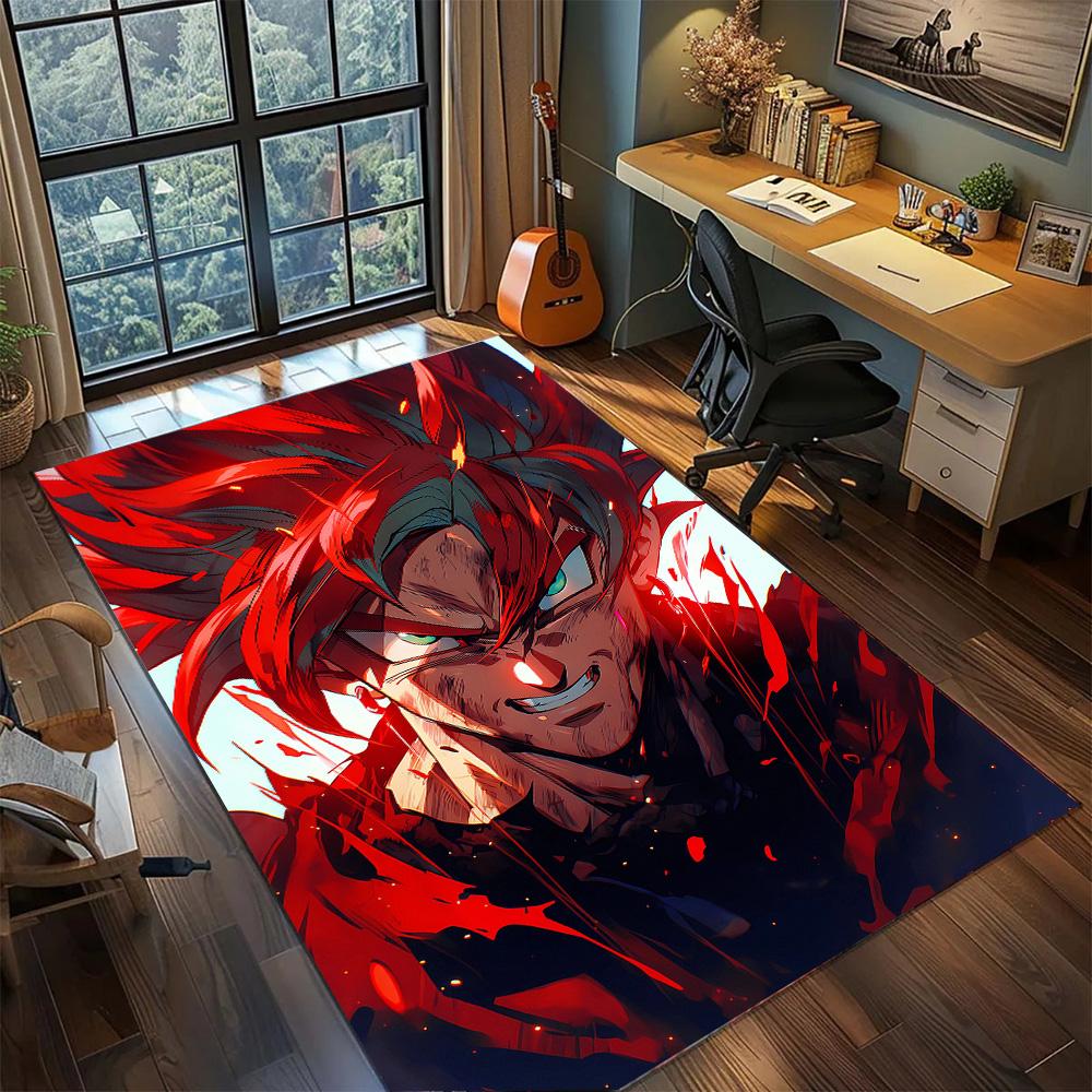 Goku Non Slip Daily Use Floor Mat, Washable Large Area Carpet Rug Bedroom Gamer Room Decor.-TING