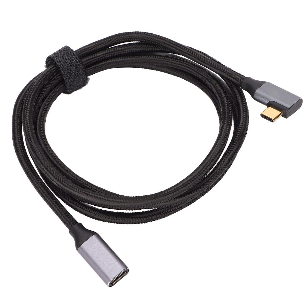 Type C Extension Cord 4K Resolution 10Gbps Good Heat Dissipation Right Angle Type C Extension Cable for Tablets Phone