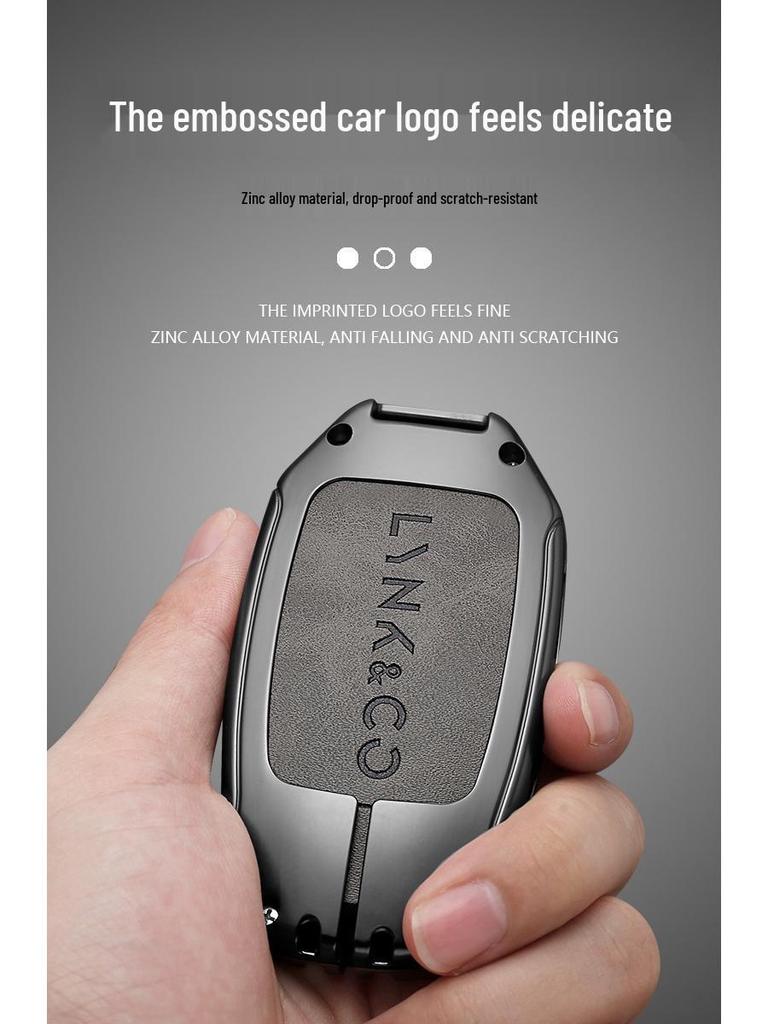 Lynk&Co 03 Key Case - 22 Model, Limited Edition, Special Shell, High-End Leather with Metal Buckle  