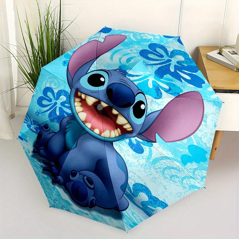 

Stitch, Hawaii Themed Automatic opening and closing folding umbrella, 8-rib windproof, compact travel design, suitable for all occasion | Fa