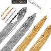10Pcs/Lot Stainless Steel Chains 2mm/1mm O Shape Rolo Link Cuban Long Necklace For Women Pendant DIY Jewelry Wholesale