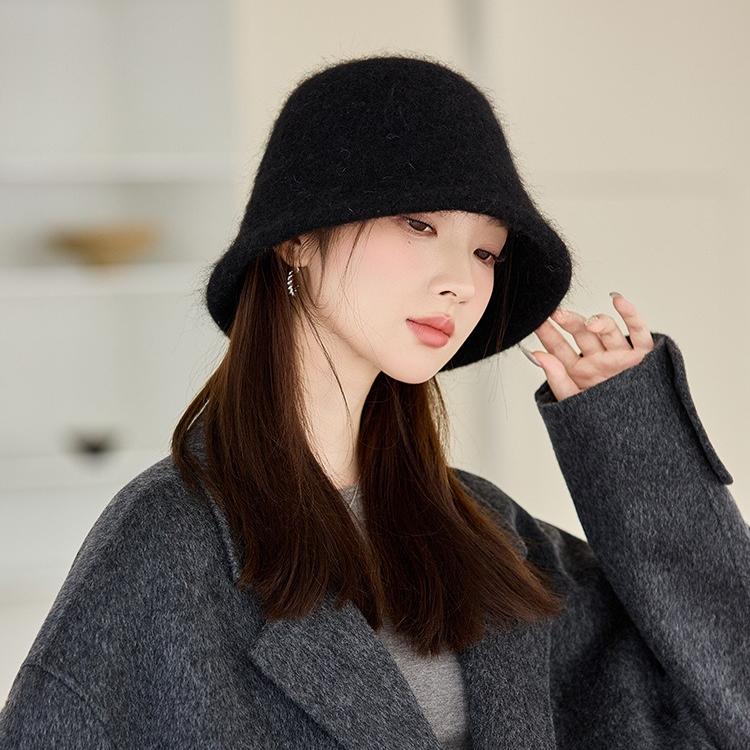 Bucket Hat Women's Autumn and Winter New Knitted Hat Fashion Basin Hat Thermal Ear Protection Bucket Hat