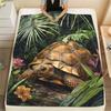 Cute Turtle Pattern Cozy Throw Blanket - Soft Light Accent for Air Conditioning Dorm Office Nap Couch Travel Camping Gift