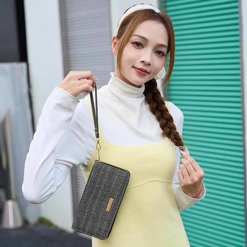 Long change bag trendy autumn and winter style fashionable simple sequin decoration women's clutch bag